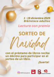 Mercadillo solidario de libros y sorteos, en el programación navideña de la biblioteca Almudena Grandes de Azuqueca