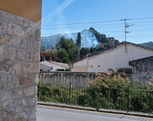 Cinco heridos tras un incendio forestal en Tendilla, tres de ellos trasladados al hospital