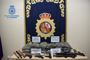 La Policía interviene en Valdeaveruelo 21 kilogramos de cogollos de marihuana y armas simuladas