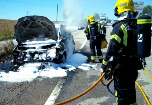  Incendio de un vehículo cerca de Horche