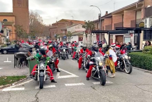 Papa Noel en moto