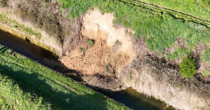 Un derrumbe de talud en el Canal del Henares pone en peligro el inicio de la planificación de riegos