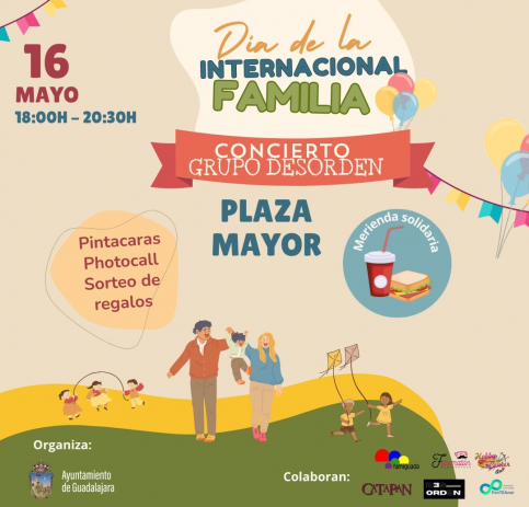 Guadalajara celebra este viernes el Día Internacional de la Familia con música y actividades en la Plaza Mayor