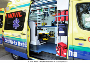  Herida una trabajadora tras sufrir un aplastamiento en un pie por una máquina en Quer