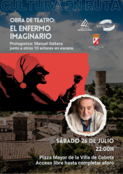 Manuel Galiana protagonizará una representación en un pueblo del Ducado