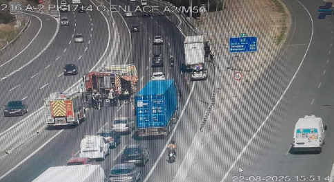 Accidente en la A-2