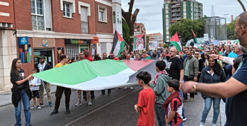 Multitudinaria manifestación de apoyo a Palestina