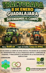 El campo de Guadalajara se moviliza  mañana con una gran tractorada