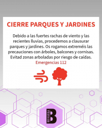 El Ayuntamiento de Brihuega cierra parques y jardines por fuertes rachas de viento